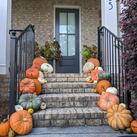 Johns Creek Fall Porch pumpkin delivery design